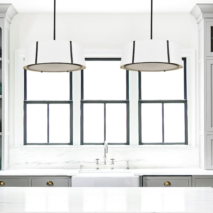Crystorama FUL-907-BK Six Light Chandelier, Black