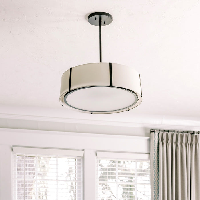 Crystorama FUL-907-BK Six Light Chandelier, Black