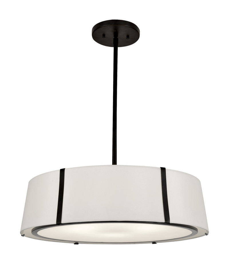 Crystorama FUL-907-BK Six Light Chandelier, Black
