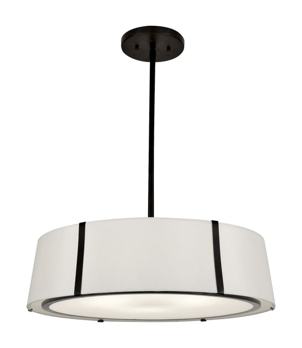 Crystorama FUL-907-BK Six Light Chandelier, Black