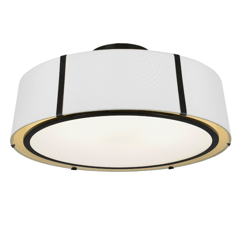 Crystorama FUL-907-BK_CEILING Six Light Semi Flush Mount, Black