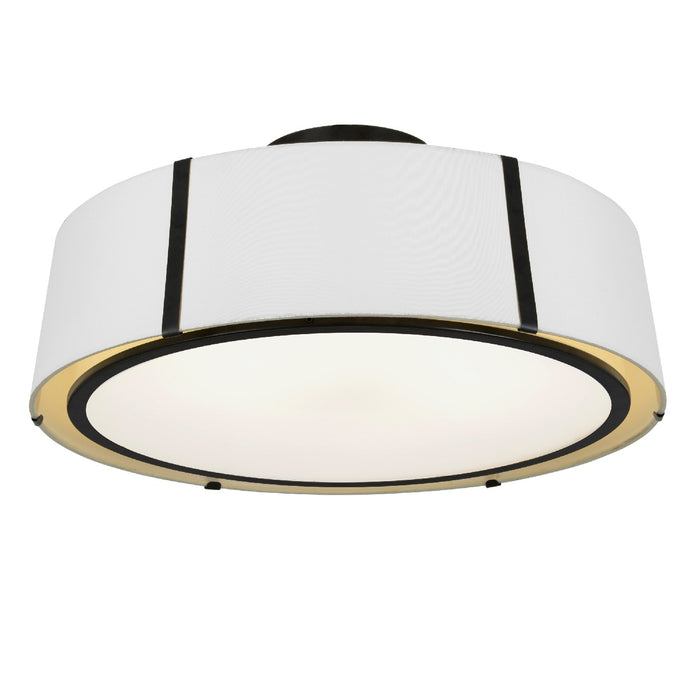Crystorama FUL-907-BK_CEILING Six Light Semi Flush Mount, Black