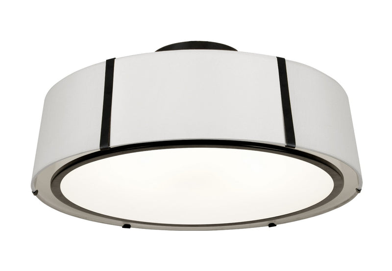Crystorama FUL-907-BK_CEILING Six Light Semi Flush Mount, Black
