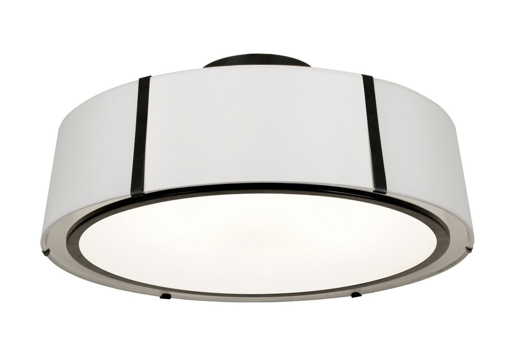 Crystorama FUL-907-BK_CEILING Six Light Semi Flush Mount, Black