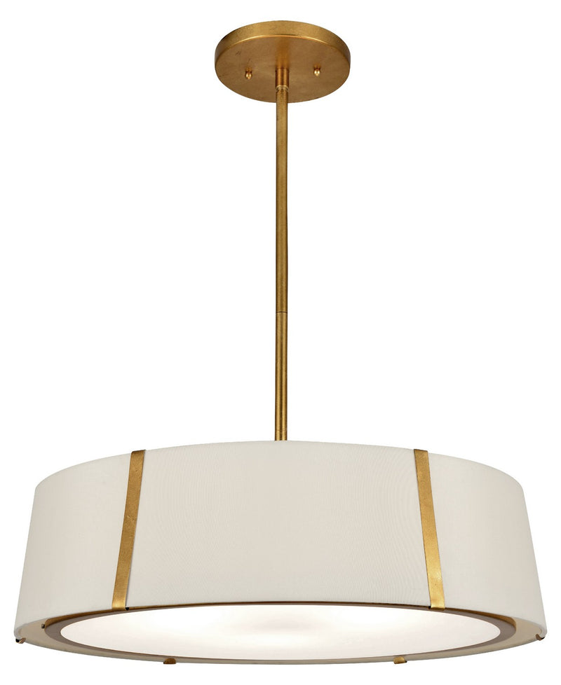 Crystorama FUL-907-GA Six Light Chandelier, Antique Gold