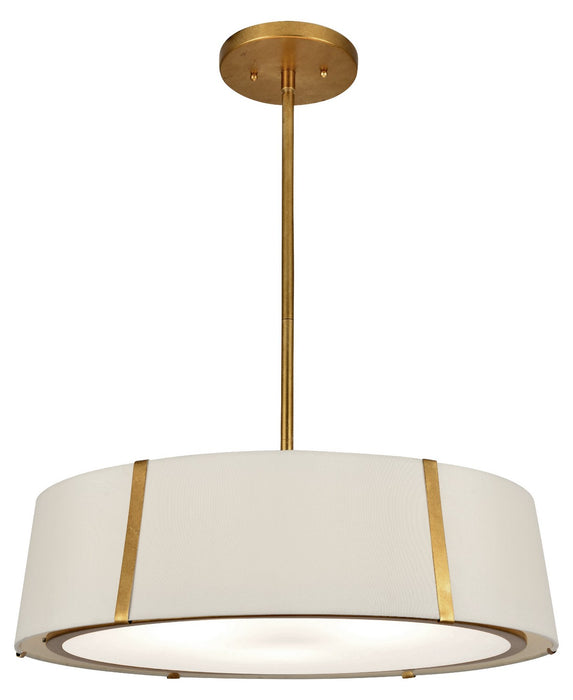 Crystorama FUL-907-GA Six Light Chandelier, Antique Gold