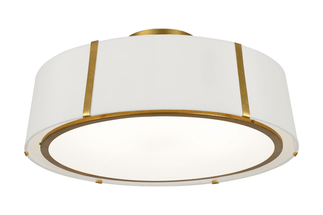 Crystorama FUL-907-GA_CEILING Six Light Semi Flush Mount, Antique Gold