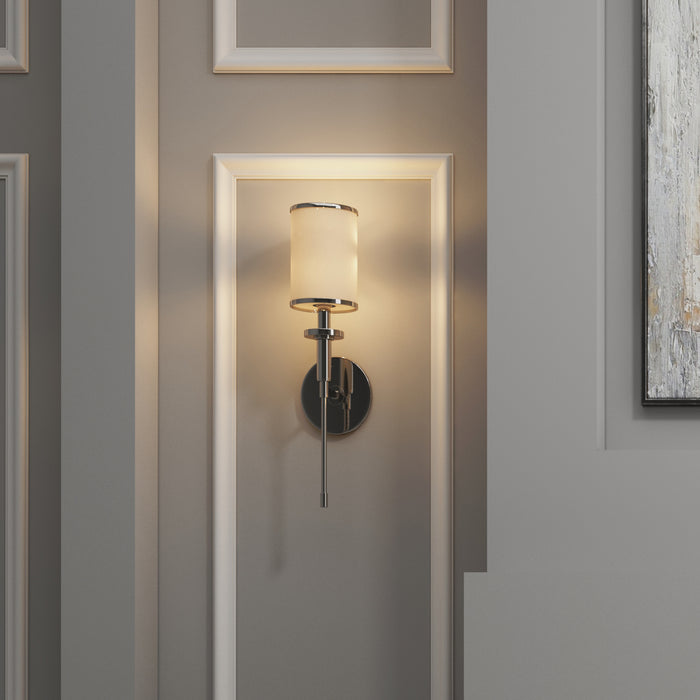Crystorama HAT-471-PN One Light Wall Sconce, Polished Nickel