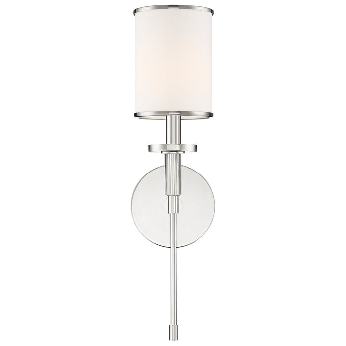 Crystorama HAT-471-PN One Light Wall Sconce, Polished Nickel
