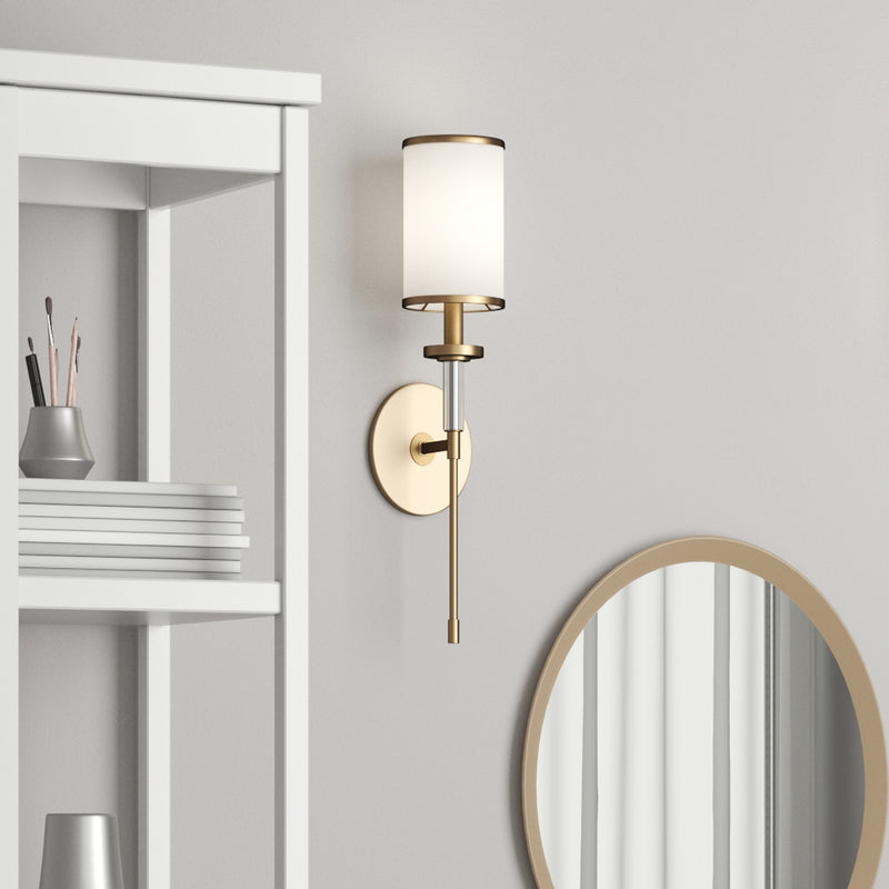 Crystorama HAT-471-VG One Light Wall Sconce, Vibrant Gold