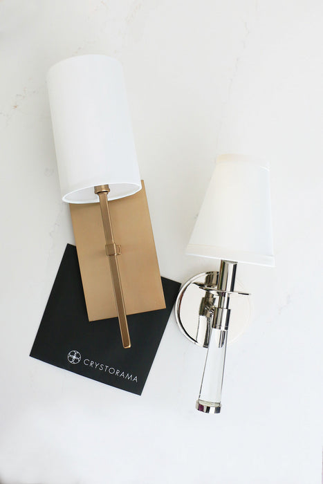 Crystorama VER-241-BF One Light Wall Sconce, Black Forged