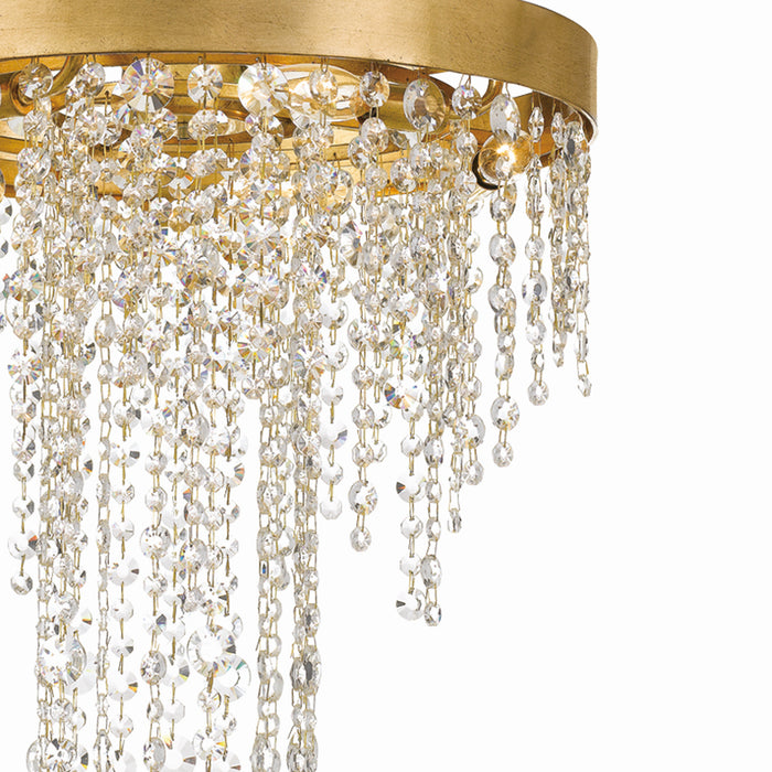 Crystorama WIN-615-GA-CL-MWP Five Light Chandelier, Antique Gold