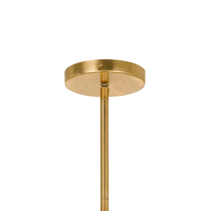 Crystorama WIN-616-GA-CL-MWP Six Light Chandelier, Antique Gold