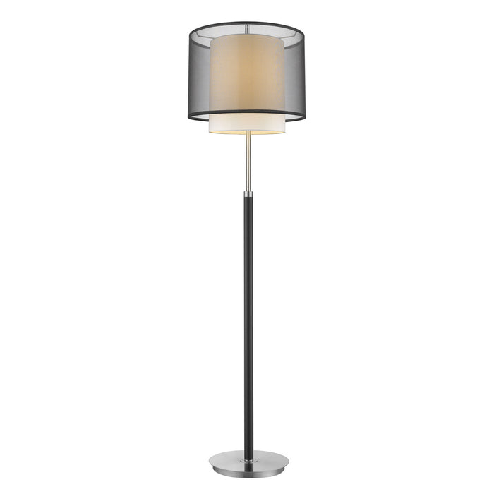 Acclaim Lighting BF7134 One Light Floor Lamp, Espresso/ Brushed Nickel