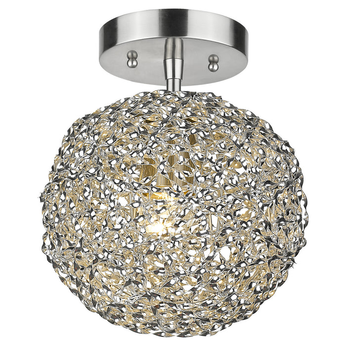 Acclaim Lighting BW6031 One Light Flushmount, Brushed Nickel