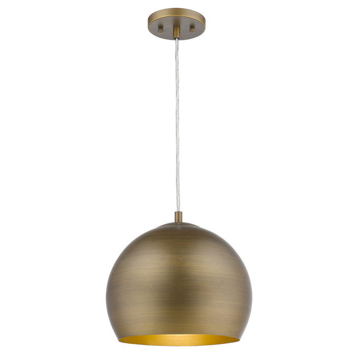 Acclaim Lighting TP7265-76 One Light Pendant, Hand Painted Antique Gold W/ Gold Interior