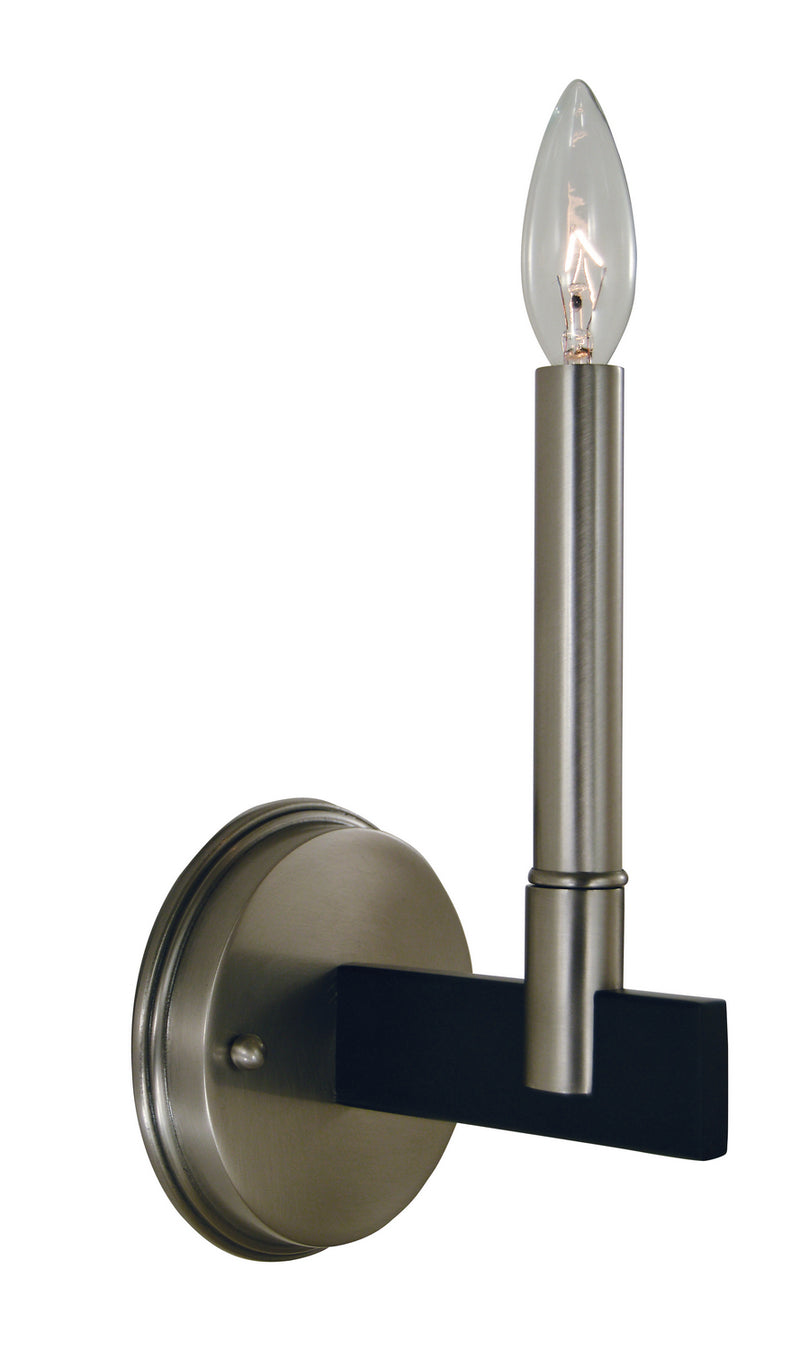 Framburg 5351 BN/MBLACK One Light Wall Sconce, Brushed Nickel/Matte Black