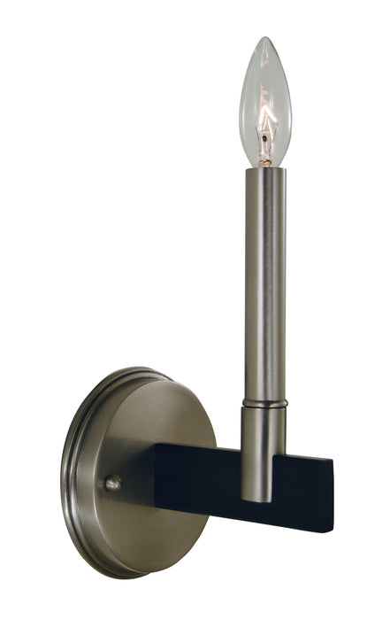 Framburg 5351 BN/MBLACK One Light Wall Sconce, Brushed Nickel/Matte Black