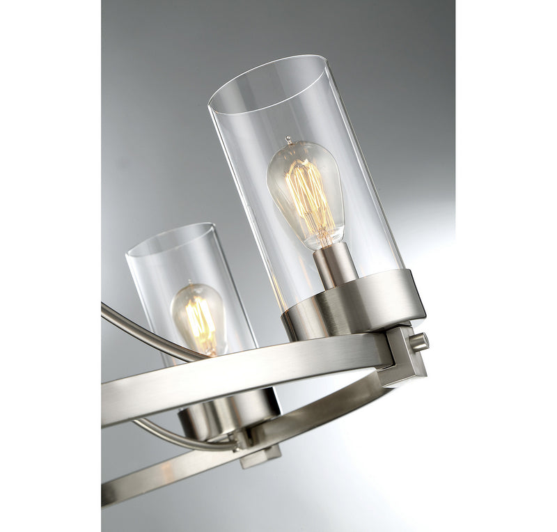 Meridian M10018BN Five Light Chandelier, Brushed Nickel