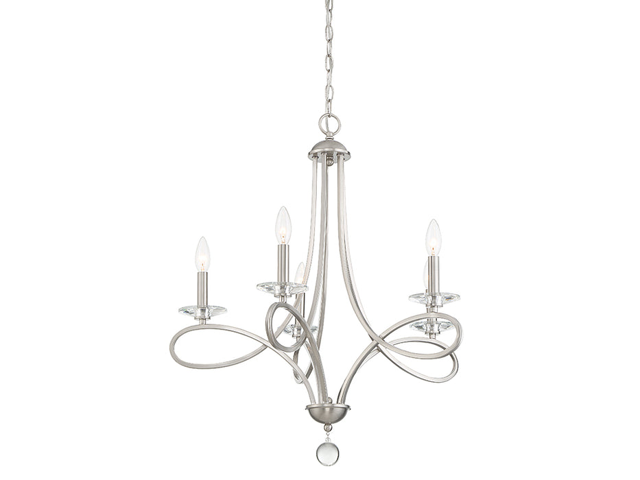 Meridian M10028BN Five Light Chandelier, Brushed Nickel