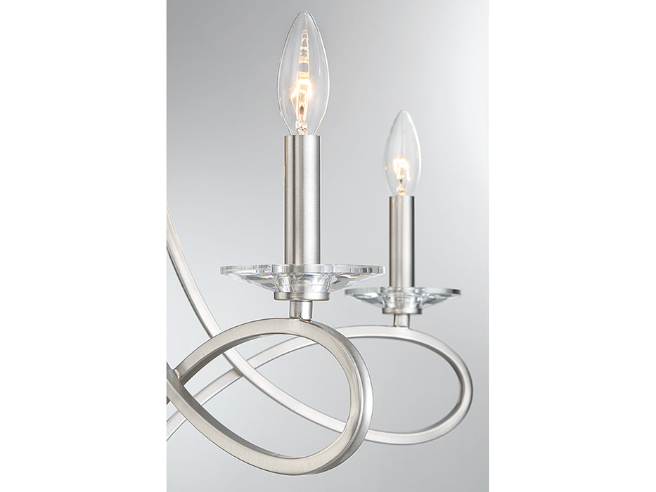 Meridian M10028BN Five Light Chandelier, Brushed Nickel
