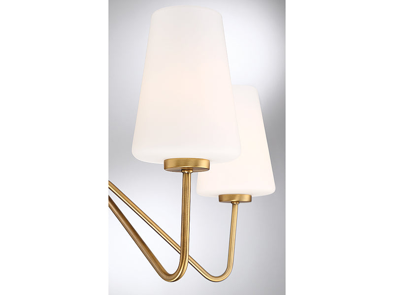 Meridian M10060NB Five Light Chandelier, Natural Brass