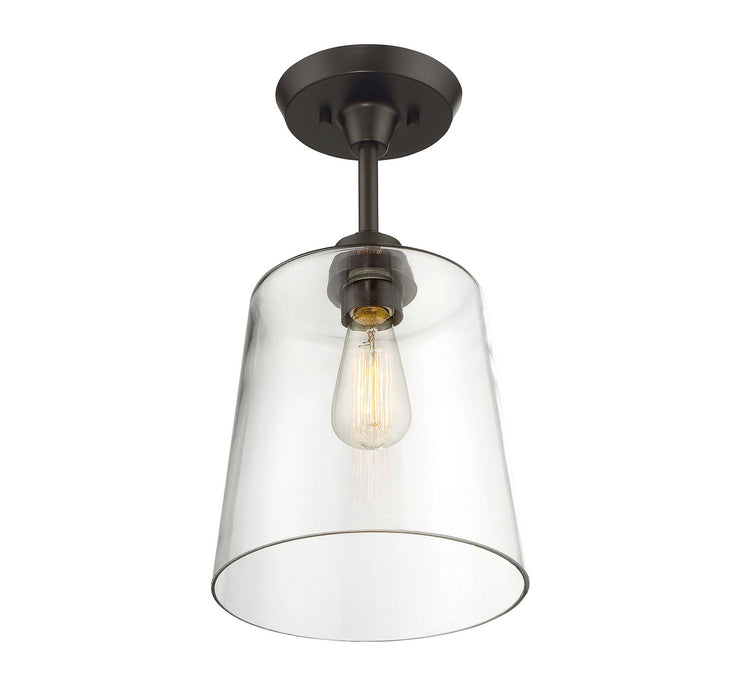 Meridian M60010ORB One Light Semi-Flush Mount, Oil Rubbed Bronze