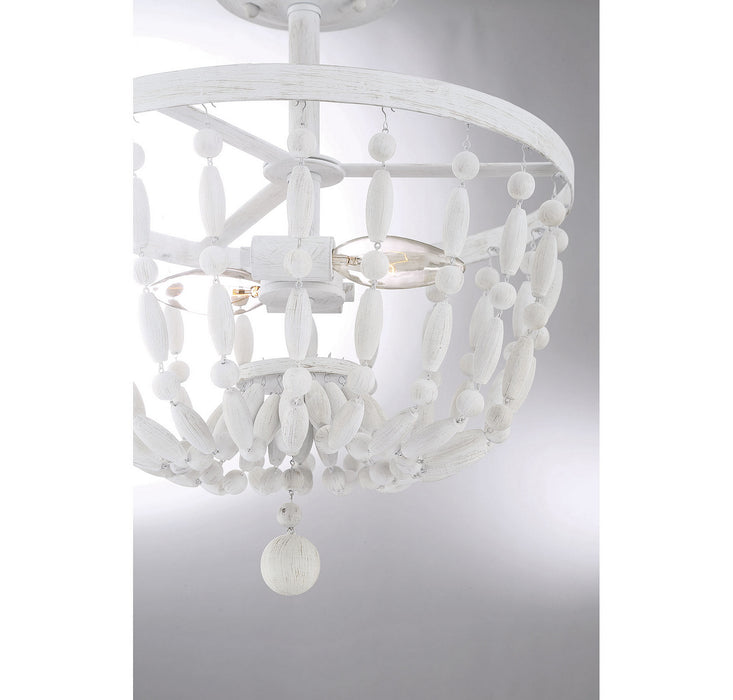 Meridian M60028DW Two Light Semi-Flush Mount, Distressed Wood