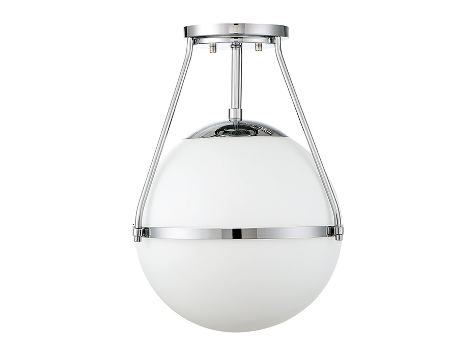 Meridian M60054CH One Light Semi-Flush Mount, Chrome