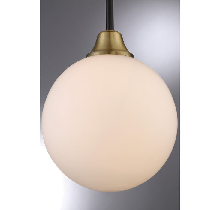 Meridian M70005-79 One Light Mini Pendant, Oil Rubbed Bronze with Natural Brass