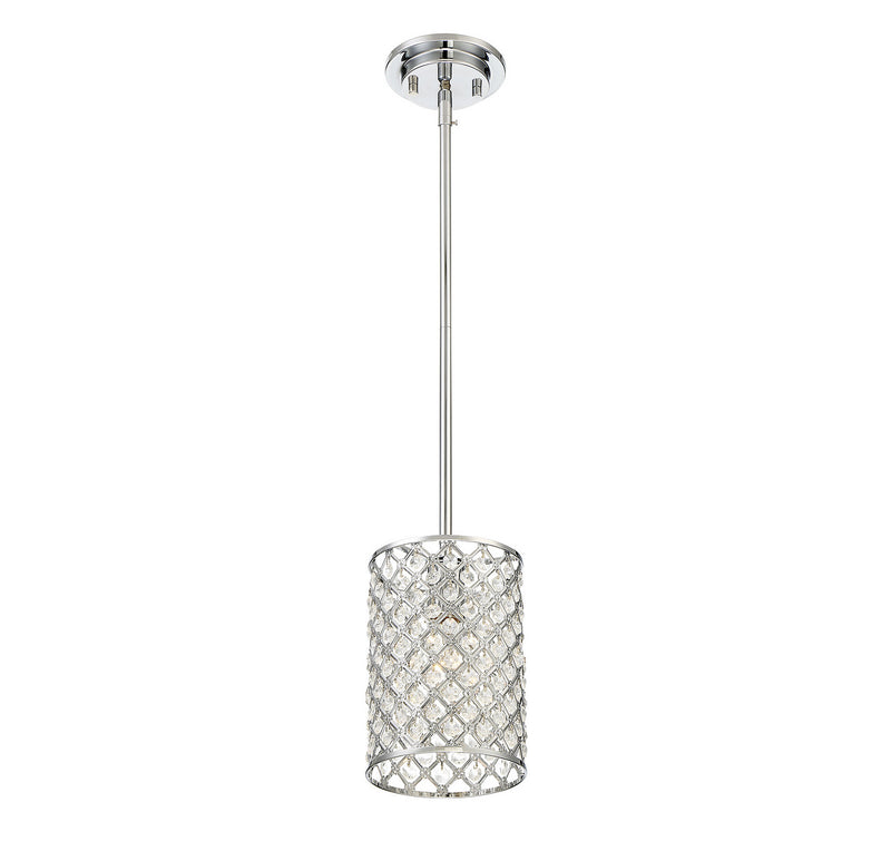 Meridian M70017CH One Light Mini Pendant, Chrome