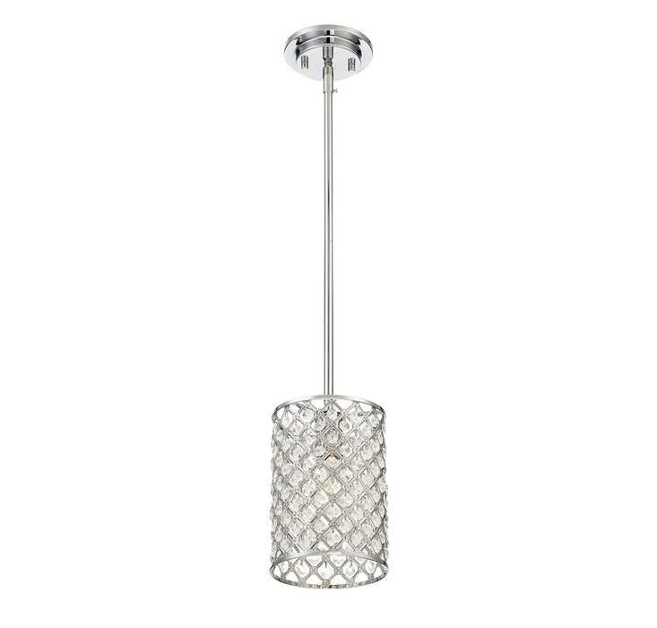 Meridian M70017CH One Light Mini Pendant, Chrome