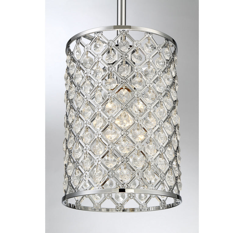 Meridian M70017CH One Light Mini Pendant, Chrome