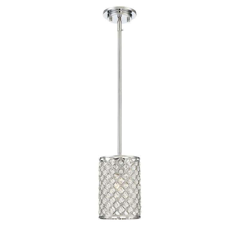 Meridian M70017CH One Light Mini Pendant, Chrome