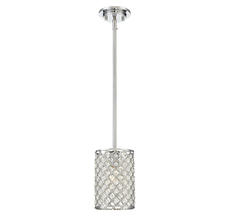 Meridian M70017CH One Light Mini Pendant, Chrome