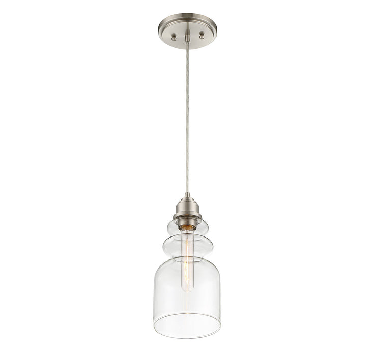 Meridian M70018BN One Light Mini Pendant, Brushed Nickel