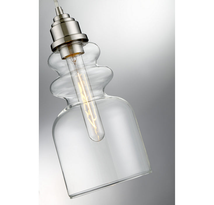 Meridian M70018BN One Light Mini Pendant, Brushed Nickel