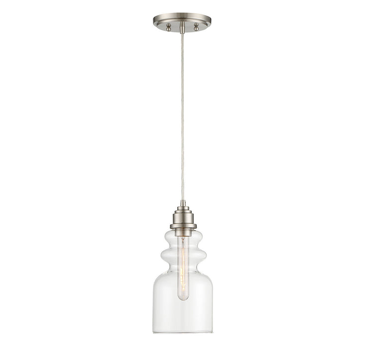 Meridian M70018BN One Light Mini Pendant, Brushed Nickel
