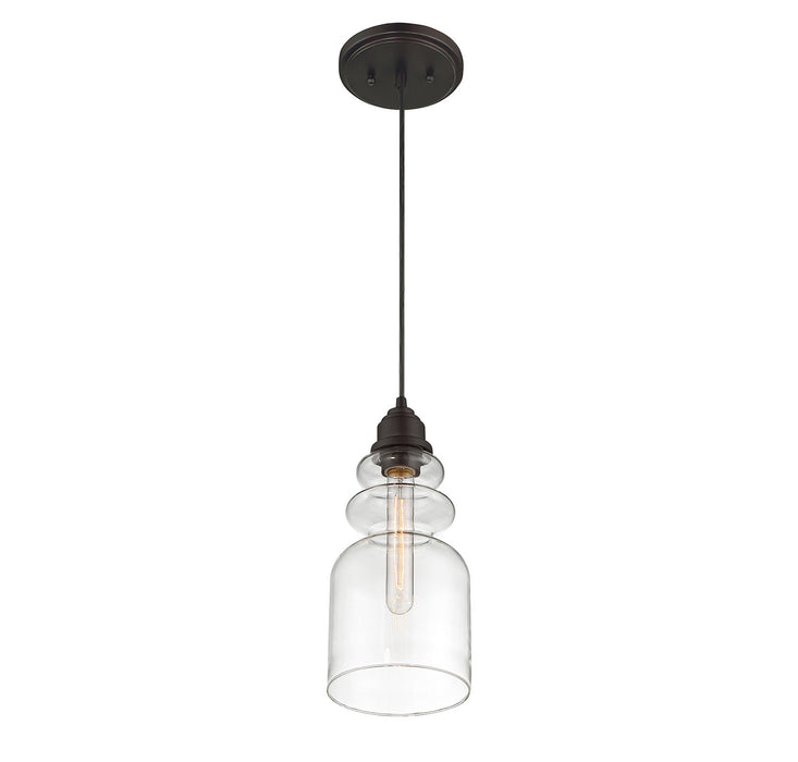 Meridian M70018ORB One Light Mini Pendant, Oil Rubbed Bronze