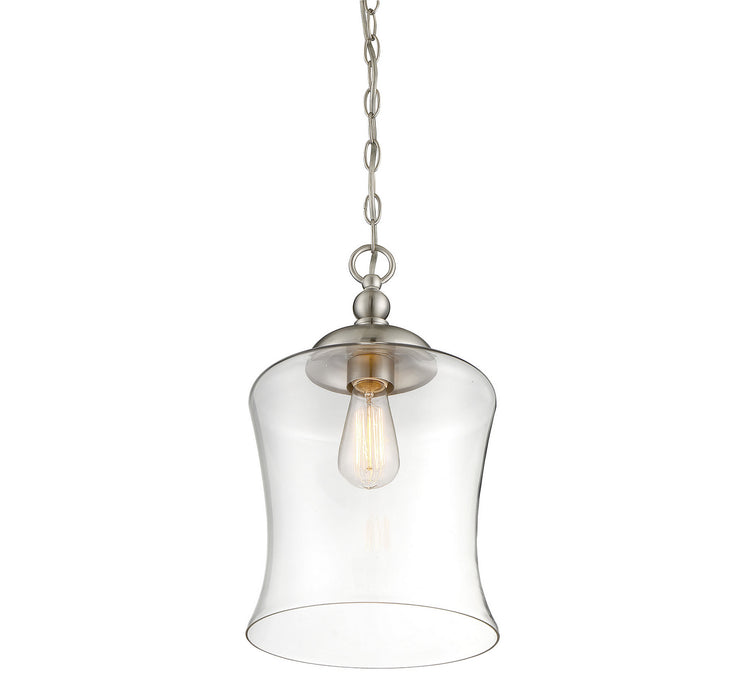 Meridian M70019BN One Light Mini Pendant, Brushed Nickel