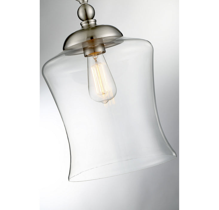 Meridian M70019BN One Light Mini Pendant, Brushed Nickel
