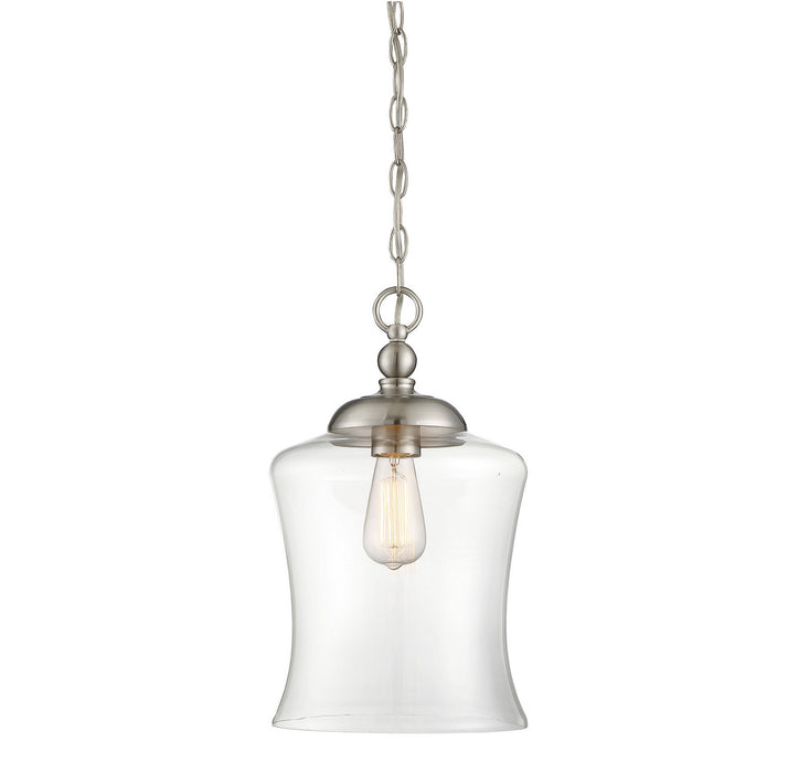 Meridian M70019BN One Light Mini Pendant, Brushed Nickel