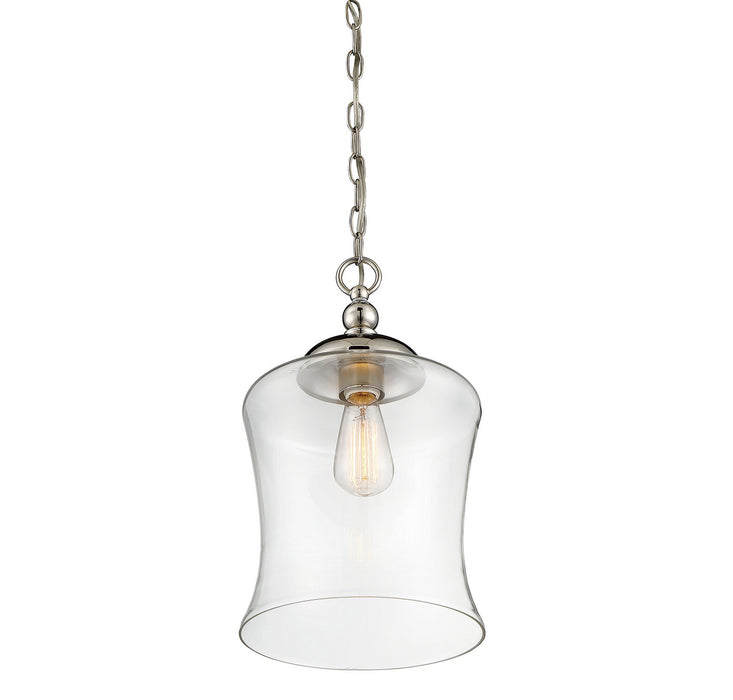 Meridian M70019PN One Light Mini Pendant, Polished Nickel