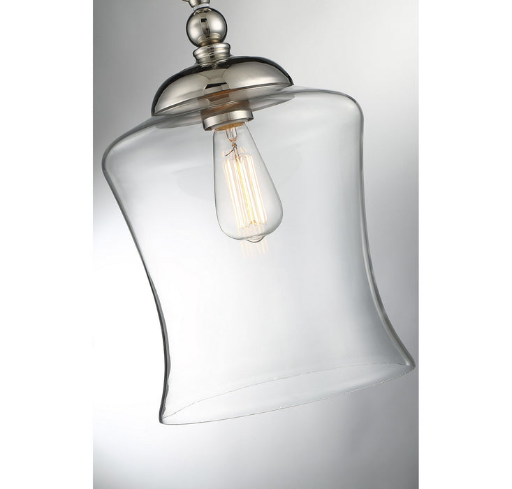 Meridian M70019PN One Light Mini Pendant, Polished Nickel