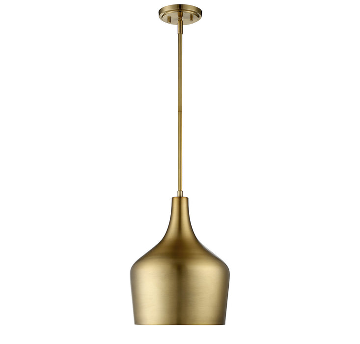 Meridian M70020NB One Light Pendant, Natural Brass