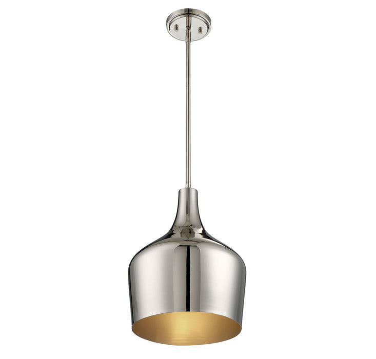 Meridian M70020PN One Light Pendant, Polished Nickel