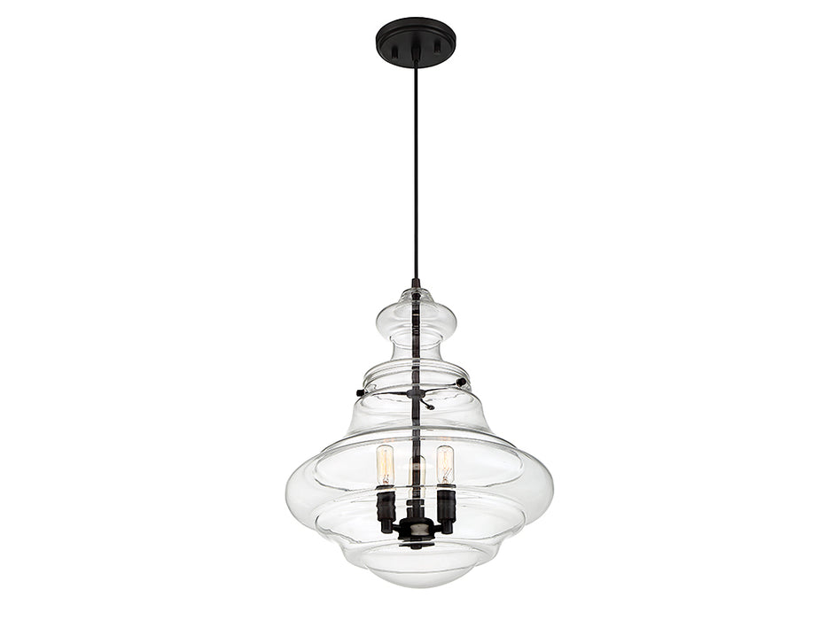 Meridian M70058ORB Three Light Pendant, Oil Rubbed Bronze