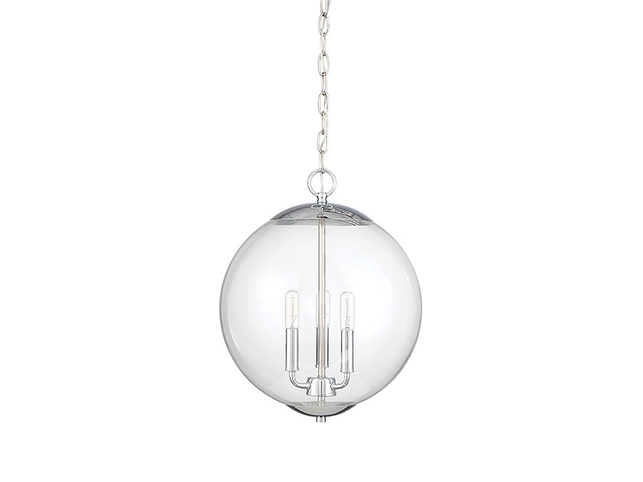 Meridian M70060CH Three Light Pendant, Chrome