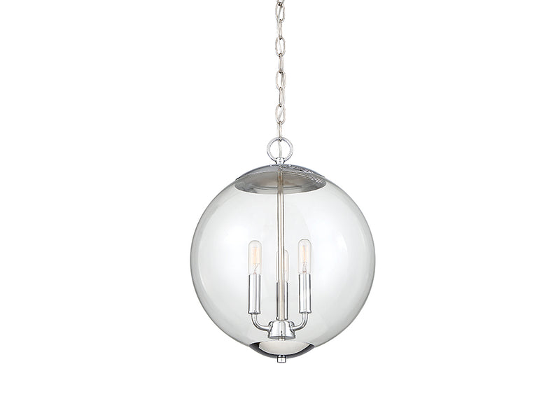 Meridian M70060CH Three Light Pendant, Chrome