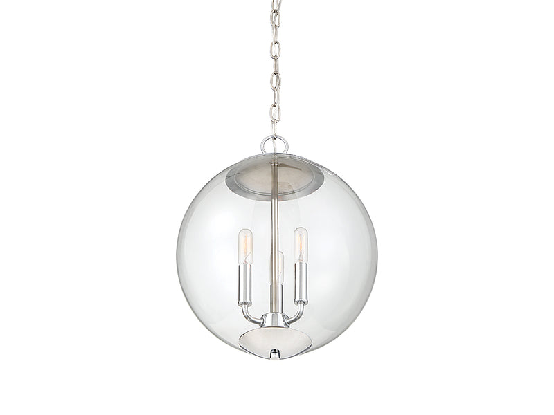Meridian M70060CH Three Light Pendant, Chrome